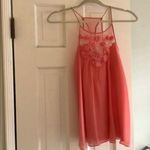 Rebecca Taylor coral silk top